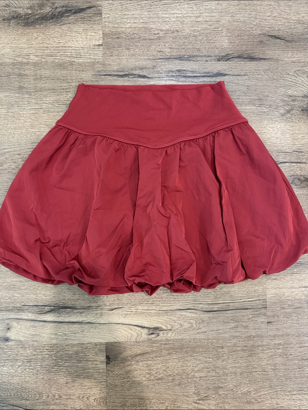 Aerie Maroon Bubble Hem Skort
